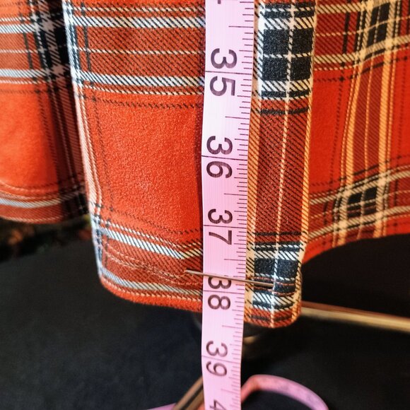 EUC: Tiffany & Grey Sze 3X Orange Plaid Shift Dress - Picture 6 of 6